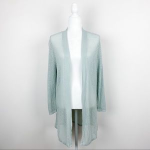 LOFT Outlet Mint Size Large Open Front Lightweight Open Knit Cardigan